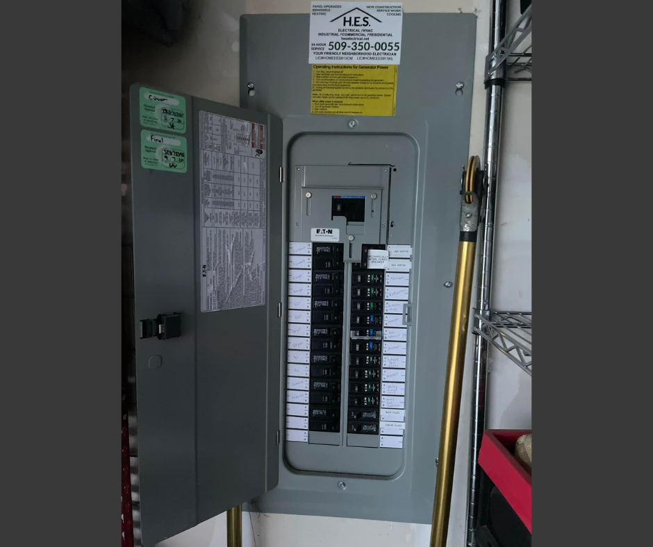 200 amp electrical panel upgrade installed by Home Electrical Services in Spokane WA