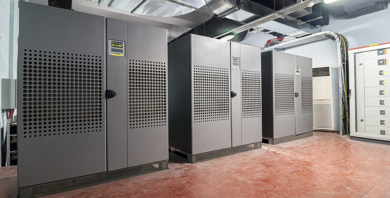 Uninterruptible Power Supply Centre Electrician Technician At Work With Safety Equipment On A Residential Electrical System